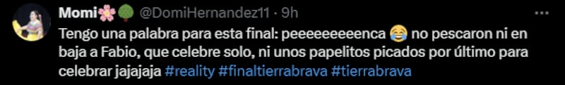 Reacción final de "Tierra Brava"